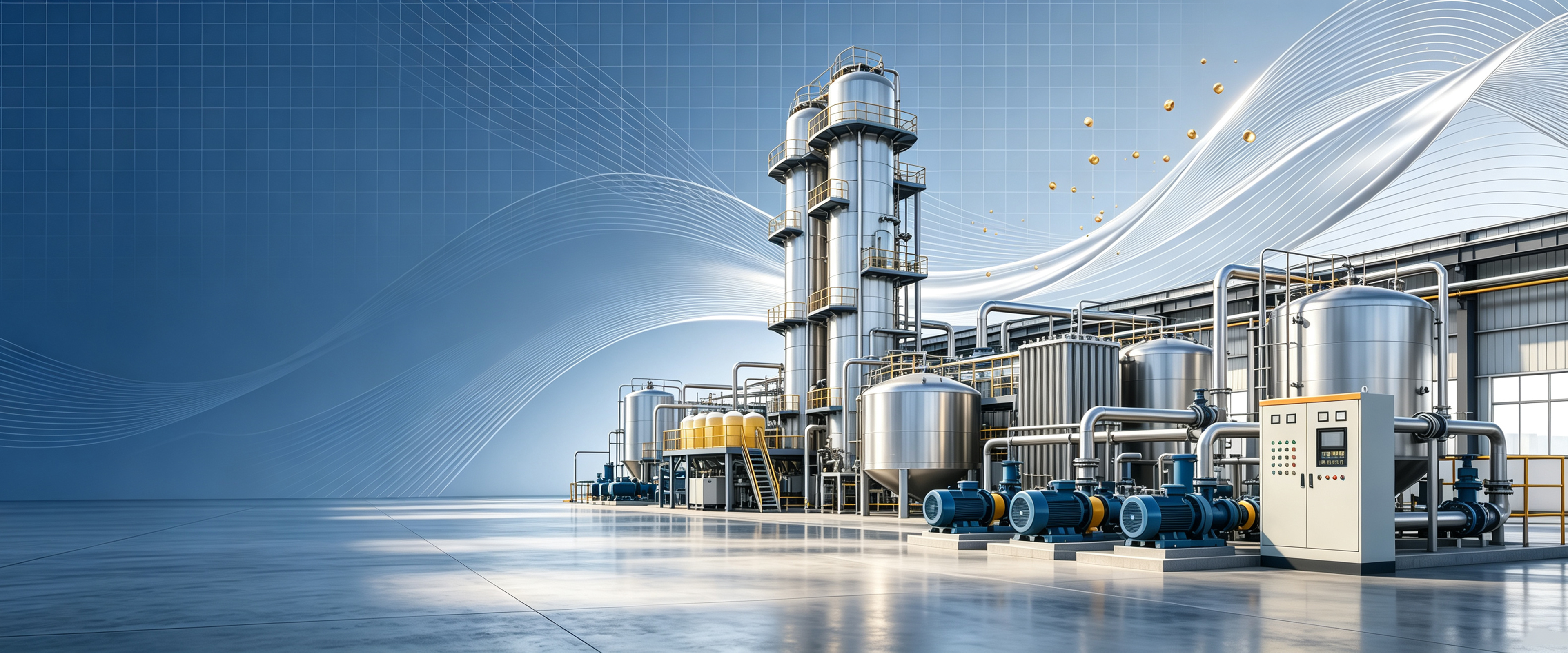 Customer-provided industrial oil processing equipment